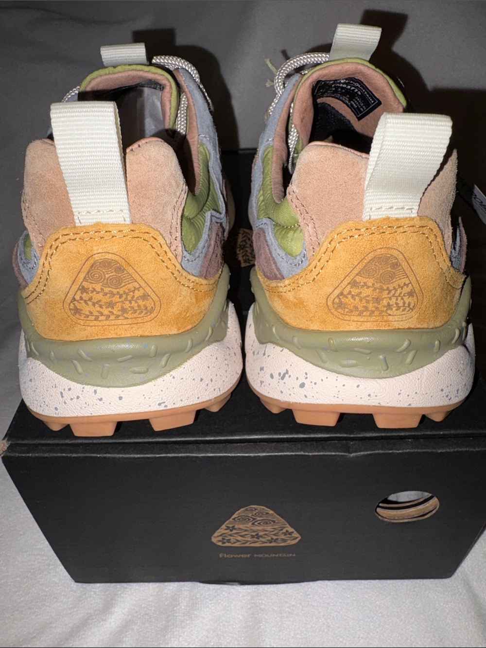 NWT Flower Mountain YAMANO 3 UNI Suede and technical fabric sneakers - Ocher - Picture 11 of 16